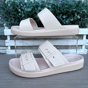 Crocs Women's Brooklyn Buckle Low Wedge Sandals